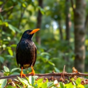 indian-blackbirds-turdus-simillimus Indian blackbirds ( Turdus Simillimus )